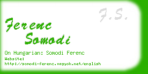 ferenc somodi business card